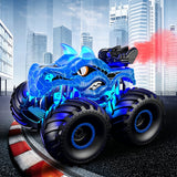 2.4GHz Dinosaur RC Truck Spraying Off Road with LED Lights Blue