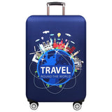 Elastic Protective Luggage Cover Stretchable Travel Suitcase Protector Navy