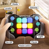 Fast Push RGB Game Toy Handle Electronic Brain and Memory Game Pad for Teens Grey