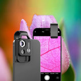200X Phone Microscope with CPL Lens and LED Light Pocket Microscope for iPhone/Andriod Phone Black