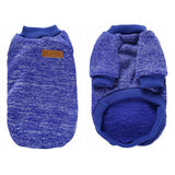 Pet Puppy Dog Cat Warm Winter Sweater Vest Knitted Coat Jacket for Small Dog Dark Blue