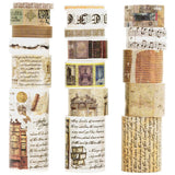 18 Rolls Vintage Washi Tape Set Writable for Scrapbooking Style 2
