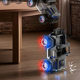 Remote Control Car with Color Lights Stickers Rechargeable Off Road Truck Black