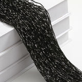 2PCS 100x200cm Shimmer Tassel String Door and Window Divider Curtain Black