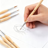 11 PCS Artist Paint Brush Detail Brush Set for Watercolor Acrylic Oil Khaki