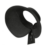 Adjustable Foldable Sun Visor Hat Wide Brim Open Top for Outdoor Black