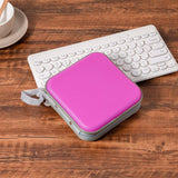 Water-Resistant 40-Disc CD Storage Case Hard Shell CD Holder with Individual Sleeves Zipper Organizer for Music Games Data Discs Purple