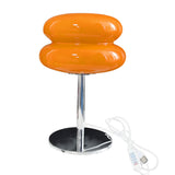 Dimmable Egg Tart Bedside Lamp Mid Century Modern Nightstand Light Orange