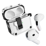 Compatible with AirPods 4th Gen Protective Case Cover with 2 Cleaning Pens White