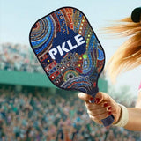 Fiberglass Pickleball Game Set 2 Pcs Pickleball Paddles with 4 Balls Style 3