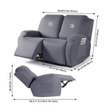 Full Wrapped Stretch Recliner Chair Cover Elastic Recliner Sofa Slipcover Light Brown