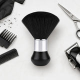 Hair Sweeper Duster Brush Soft with Storage Case for Home and Barbershop Silver
