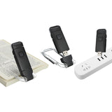 USB Rechargeable Clip On LED Book Light for Bed Night Reading Black