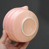5-Piece Set Traditional Matcha Tea Tools Bamboo Whisk Ceramic Bowl Accessories for Matcha Brewing Pink
