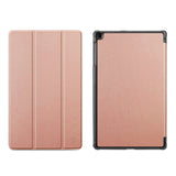 PU Leather Trifold Stand Case Compatible With Fire HD 10 2021 2023 Rose Gold