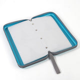 CD Zipper Storage Case for 80 Discs Protective Pages Box with Carrying Handle Blue
