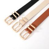 3 PCS Women Belts For Jeans Dresses Pants Ladies Leather Waist Belt with Gold Buckle