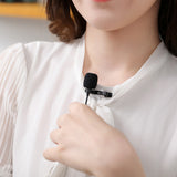 USB Lapel Microphone Clip-on Omnidirectional Microphone Lavalier Mic for Mobile Phone PC Recording Streaming Type-C Style