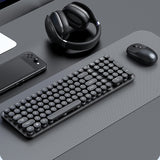2.4GHz  Wireless Keyboard and Mouse Combo Cute Black