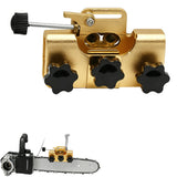 Universal Hand-Crank Blade Sharpening Tool for Fast Outdoor Yard Work Gold