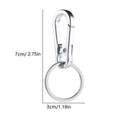 4 Pcs Metal Keychains Keyring Clip Holder Organizer for Home Car Keys Silver