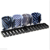 2Pcs Belt and Tie Hangers for Closet Organizer with 20 Hooks Black