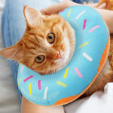 Cat Cone Soft Collar – Adjustable Kitten Recovery Donut Collar Blue