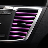 20 PCS Car Interior Air Vent Decorative Trim Strip Universal Fit for All Models Purple