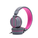 Wired Stereo Gaming Headphone Over-Ear Headset with Microphone Rose Red