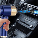 4-in-1 Handheld Car Vacuum Cleaner Portable Cordless Air Duster with LED Light for Car Home Office Blue
