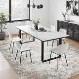 Runner Rug Washable Rug Modern for Bedroom Living Room Bedside Floor Gray