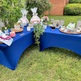 Rectangular Spandex Stretch Tablecloth for Wedding Party Royal Blue