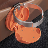 Folding Car Door Cup Holder Adjustable Clip On Drink Organizer Orange