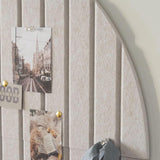 Arched Felt Bulletin Board Large with 30 Push Pins for Office Home School Camel