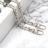 2Pcs 120cm Replacement Metal Shoulder Strap for Handbag Purse Chain Silver