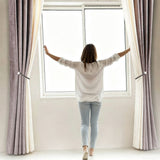 2Pcs U Shape Home Harmony Decorative Curtain Holdbacks with Screws Black