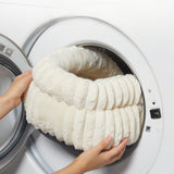 Donut Plush Pet Bed Soft Warm Nest for Cats Dogs Off White