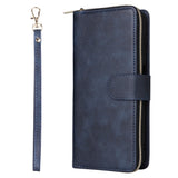 Leather Wallet Flip Case Compatible With Samsung S26 Series Blue