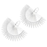 100 PCS Clear Nail Sticks with Ring Nail Art for Polish Display Almond Shapes