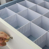 24Pcs Adjustable Clapboard Drawer Cabinet Divider Partition DIY Storage Organiser White