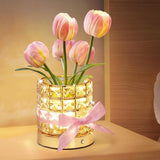 Tulip Flower Lamp 3 Color Dimming Night Light Valentine’s Day Gift Pink