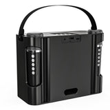 Portable Bluetooth 5.3 Speaker with 2 Wireless Microphones Home Karaoke Speaker Machine Black