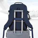 4Pcs Set Travel Luggage Bags 40L Backpack fits 17" Laptop with 3 Packing Cubes Navy