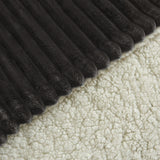 Reversible Throw Blanket Fuzzy Blanket Faux Sherpa Blanket for Bed Sofa Dark Grey