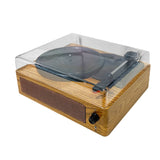 Portable Retro Bluetooth Vinyl Record Player with Built-in Speakers Light Brown