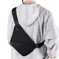 Anti-Theft Travel Right Chest Pack Crossbody Bag Sling Bag for Bicycle Sport Black