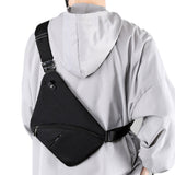 Anti-Theft Travel Right Chest Pack Crossbody Bag Sling Bag for Bicycle Sport Black