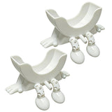 2PCS Creative Smiley Face Hanging Sponge Holder for Kitchen Sink White