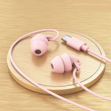 In-Ear Sleep Earphone Anti Noise Ultra Soft Headphone Earbuds Headsets Phones Pink