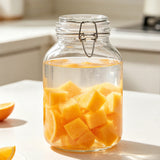 3000ml Clear Glass Airtight Storage Jar with Clamp Lid and Silicone Seal